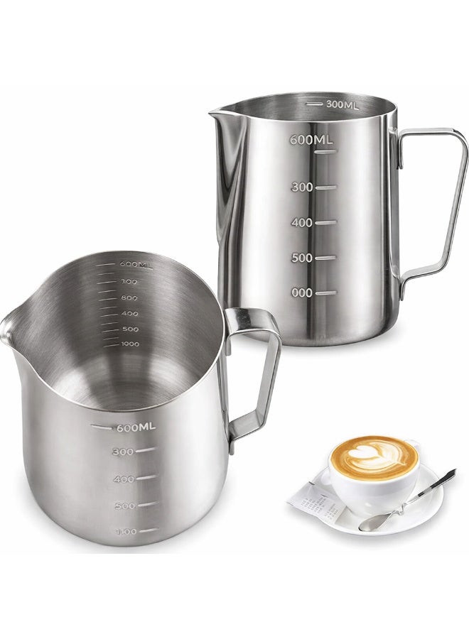 Stainless Steel Milk Frothing Pitcher 600 ml, Practical Design for Preparing Milk Foam and Hot Beverages, Suitable for Daily Home Use - Image 2
